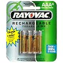 Rayovac Rechargeable NiMH Batteries, AAA Size, 4-Count Packages (Pack of 2)