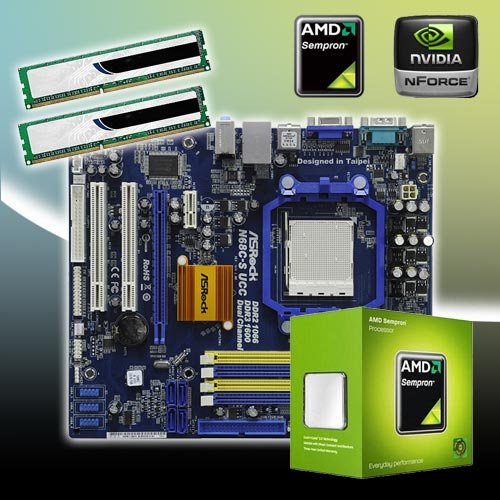 Amd Sempron 145 2.8ghz Cpu - Asrock N68c-s-ucc Motherboard - 4gb Ddr3 1333mhz Bundle Bu093 Picture