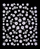 Sticker Glitter Blume Daisy in Flieder-Silber
