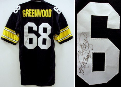 L.C. Greenwood Autographed/Hand Signed Black Jersey