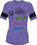 Glee I'm a Gleek Striped Sleeves Purple Vintage Juniors T-shirt Tee