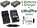 2-Pack Canon NB-2L High-Capacity Replacement Batteries with Rapid Travel Charger for Canon Vixia HF-R10, HF-R11, HF-R100, Optura 30, 50, HV20, HG10 Camcorders - UltraPro BONUS INCLUDED: Camera Cleaning Kit, Camera Screen Protector, Mini Travel Tripod