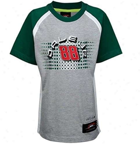 Dale Earnhardt Jr. 88 Youth Boys Checkered Flag Knit Shirt NASCAR (L (14/16))