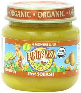 Earth's Best Organic First Squash, 2.5-Ounce Jars (Pack of 12)