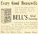 1899 Ad William G. Bell Poultry Spiced Seasoning Extract Housewife Spices Boston - Original Print Ad