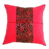 Filigree Dragon Pillow Sham - Crimson