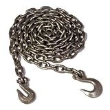Search : Koch A05292 3/8 by 14-Feet Log Chain Grade 43 with Grab and Slip Hooks, Self Colored