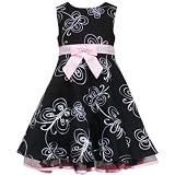 Size-4 RRE-52371F BLACK WHITE PINK BOW FRONT EMBROIDERED BIG BUTTERFLY Special Occasion Wedding Flower Girl Party Dress,F352371 Rare Editions LITTLE GIRLS Reviews 51NHS3OcRXL. SL160 Boutique Flower Petal Fairy Tulle Skirt, Pink, Small Reviews