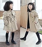 i-loop キッズ トレンチコート ガールズ アウター 子供服 女の子 3歳-12歳　春・秋・冬 アウター コート (140cm)