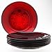 Antiqued Ruby Dinner Plates - Set of 6