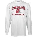 Reebok Kansas City Chiefs White Stacked Helmet Long Sleeve T-shirt