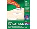 Avery&reg; White File Folder Labels for Laser and Inkjet Printers with  TrueBlock Technology, 2/3 inch x 3-7/16 inch, Box of 1500 (5366)