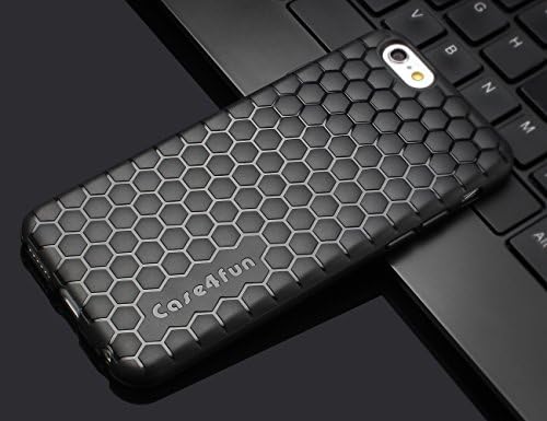 iPhone 6S Case, Case4fun [Honeycomb] iPhone 6S (4.7) Case [Non Slip] [Ultimate Protection] Shock Absorbent Premium Slim Fit Flexible TPU Case for Apple New iPhone 6S 2015 [Lifetime Warranty] - Black