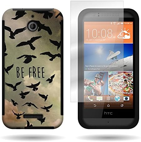 CoverON® For HTC Desire 510 Armor Hybrid Dual Layer Phone Case Cover w/ Screen Protector - Free Bird Design