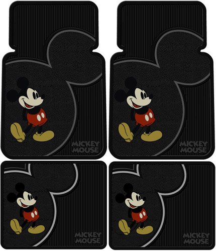 Mickey Mouse Vintage Front & Rear Car Truck SUV Seat Rubber Floor Mats On Sale