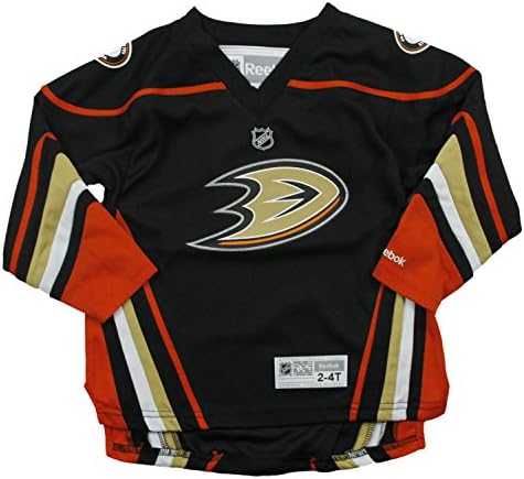 NHL Anaheim Ducks Little Boys Toddler Alt color Replica Jersey, Black