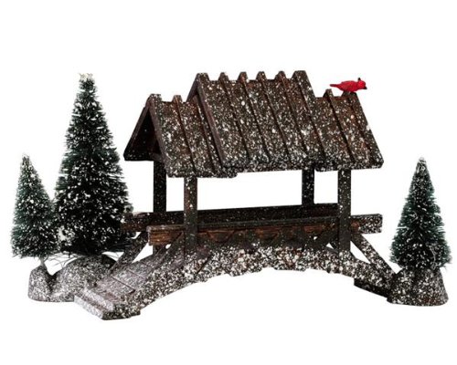 Lemax Wooden Bridge with Trees