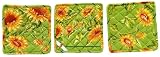 April Cornell Soleil Sage Pot Holders Set of 3