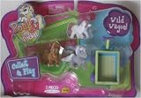 Wild Wagon Collect & Play Pony In My Pocket Play Set ~ Princess, Stella & Abby Ponies