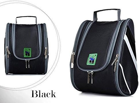 AUFO Convertible Zipper Hanging Bathroom Storage Toiletry Bag Orgnizer For Traveling Home Use Moisture Proof Travel Kit Cosmetics Bag Women Men Black