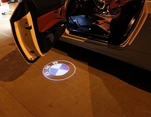 Karono 2pcs LED Car Door BMW Logo LED Laser Emblem Shadow Welcome Projector Lamp Light for BMW