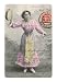 Wasp-Waisted Lady with Tambourine Art Poster Print, 13x18