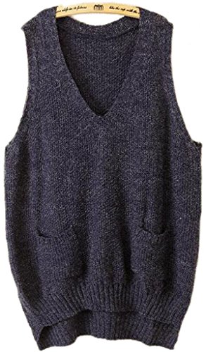 Women's Pullovers Knitting Long Vests Plus Size