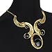Less Like Women Vintage Acrylic Carved Bib Collar Statement Necklace Pendant