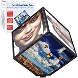 Revolving Photo Cube - Magically Displays 6 Photos