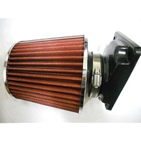 93-02 Mitsubishi Mirage/94-05 Galant/00-05 Eclipse/95-99 Eclipse Turbo/91-99 3000gt Non Turbo/02-05 Lancer Air Intake Adapter and Red Air Filter