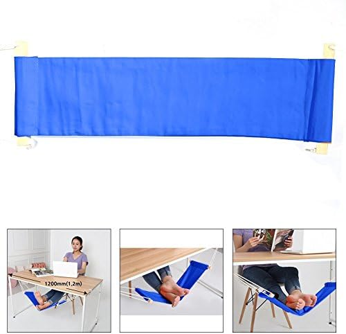 Canvas Foot Rest Desk Hammock - Put Your Foot up on the Hammock Under the Desk Comfortable for Your Foot(Blue)