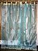 Sari Curtain-2 Aqua Red Embroidered Organza Tissue Sari Curtains Drapes Panel 92" Tabs SALE