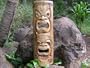 DOUBLE HEADED MASK 39" - ACACIA WOOD - LOVE & PROSPERITY