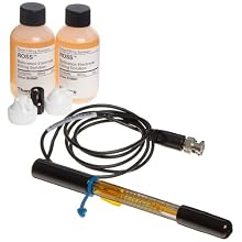 Thermo Scientific Orion Epoxy Body ROSS Sure Flow Junction Combination Refillable pH Electrode, with Waterproof Connector, 0 to 14 pH
