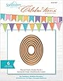 Spellbinders SCD-007 Celebrations Pierced Ovals Metal Paper Cutting Die Template, Set of 6