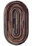 Capel Cambridge 0442 2 x 4 Indigo / Brown   Braided Oval Area Rug