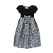Toddler Girls' Flocked Dress - Brown/Teal