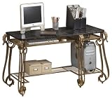 Florentine Computer Desk Black Copper