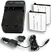 CASIO NP-60 Equivalent Charger &amp; Battery 2-Pack Combo for OEM BC-60L for EX-S10 / EX-Z80 / EX-Z9 &amp; Other Exilim Digital Cameras