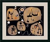IMAGE OF Dona Escoltant Musica Framed Art Print by Joan Miro, 37.62 in. x 31.99 in. Framed