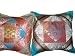 Christmas Gift-2 Deep Blue Orange Sari Zari Borders Toss Pillow Cushion Covers Free Shipping