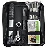 TRIXES Bike Tool Kit With Puncture Repair And Hand Pump 16 Piece Set Cyclist Maintenance Travel Set