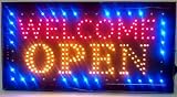 LED Neon Light Welcome Open Sign With Animation On/off and Power On/Off two Switchs for Business By "E Onsale" J08