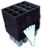 720 Cells Seedling Starter Trays for Seed Germination +5 Plant Labels (120, 6-cell Trays)