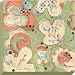 Oopsy Daisy Sage Textile Inspiration Stretched Canvas Wall Art by Kristina Bass Bailey, 31 by 31-Inch