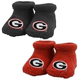 Georgia Bulldogs Red/Black 2-Pack Infant Booties