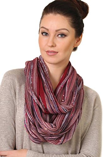 Women's Festival Bliss Shimmer Infinity Circle Fashion Loop Scarf (5 Colors)