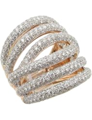 14k Pink Gold 3.91ctw Diamond Cocktail Ring 17075P Size 7.75