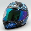 Motorcycle Street Bike Blue Dragon Full Face Adult Helmet
