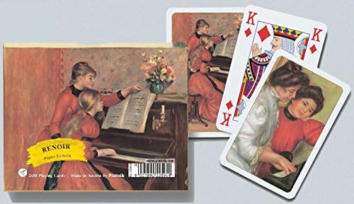 Renoir Piano Lesson Double Deck Bridge Size Playing Cards